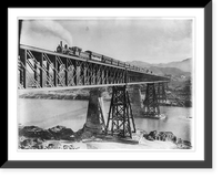 Fortified Northwestern Railway bridge over the Indus at Attock Classic, Historic Print