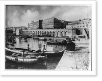 Historic Framed Print, Algiers - the embankment and Boulevard de la Republique,  17-7/8" x 21-7/8"