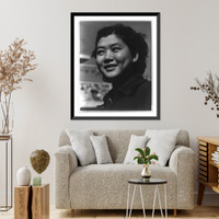 Chinas Vertreterin im Schwimmen, Antique Poster