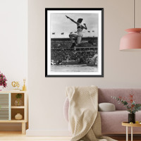 Luz Long erk&auml;mpfte mit einem Sprung von 7.87m die Silbermedaille f&uuml;r Deutschland, Historic Print