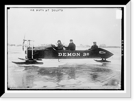 Historic Framed Print, Ice Auto at Duluth,  17-7/8" x 21-7/8"