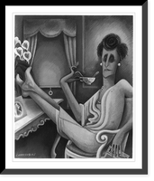 Emily Post, social arbitress, in a moment of quiet abandon chez elle.Covarrubias, Antique Wall Art