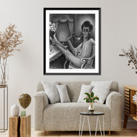 Emily Post, social arbitress, in a moment of quiet abandon chez elle.Covarrubias, Antique Wall Art