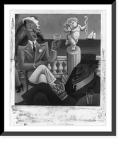 Jimmy Walker and King Alphonso of Naples.Covarrubias, Vintage Poster