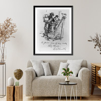 Historic Framed Print, A faint idea of my conditon - Very Truly, E.W. Kemble,  17-7/8" x 21-7/8"