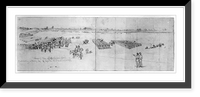 Historic Framed Print, Review of Gen. Ord's division, opposite Fredericksburg, by Maj. Gen. McDowall [sic] and staff,  17-7/8" x 21-7/8"