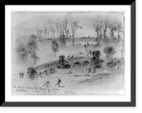 The charge across the Burnside Bridge. Antietam.E. Forbes. - 2, Vintage Print