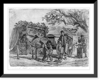 Historic Framed Print, Shoeing a mule,  17-7/8" x 21-7/8"