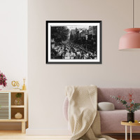 Historic Framed Print, [Nearly identical views of street market in Paris, France],  17-7/8" x 21-7/8"