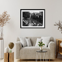 Historic Framed Print, [Nearly identical views of street market in Paris, France],  17-7/8" x 21-7/8"