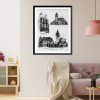 Types of modern American Fire houses, Vintage Poster