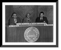 Left to right seated at microphones: Sen. Joseph McCarthy, Theodore Granik and Rep. Eugene McCarthy on television show American Forum of the Air"" Classic, Antique Wall Art