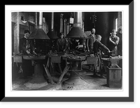 Metal shop (blacksmithing) class in a Washington, D.C., high school, Antique Print