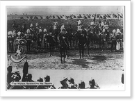 Historic Framed Print, [Kaiser Wilhelm II on horseback reviewing his troops],  17-7/8" x 21-7/8"