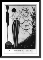 Historic Framed Print, [French perfumes advertisements, with Art Nouveau illus: Parfum Kalys" by Grunelles]",  17-7/8" x 21-7/8"