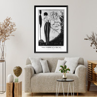 Historic Framed Print, [French perfumes advertisements, with Art Nouveau illus: Parfum Kalys" by Grunelles]",  17-7/8" x 21-7/8"