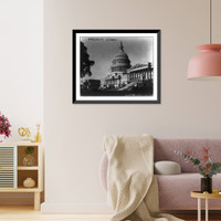 Historic Framed Print, [View of U.S. Capitol from northeast],  17-7/8" x 21-7/8"