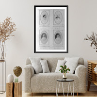 Antique Photo Print - Individual portraits of Mr. & Mrs