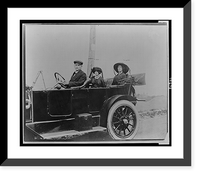 Historic Framed Print, [Houdini at the wheel],  17-7/8" x 21-7/8"