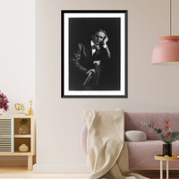 Historic Framed Print, [Houdini and The Unmasking of Robert-Houdin"]",  17-7/8" x 21-7/8"