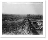 View of Confederate lines just north of Georgia R.R. looking south, Atlanta, Georgia, 1864, Vintage Print