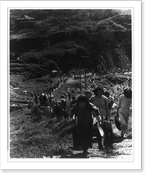 When air-raids come, people start to go to the dug-outs, Chungking, China Classic, Antique Wall Art