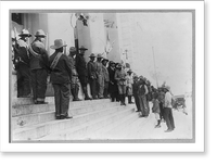 Side view of Gen. Villa, Gov. Chao and staff on steps of Federal Palace, Chihuahua, Mexico, Antique Wall Art