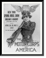 New York Spring horse show Durlands Academy. New York April 29 30 May 1 1919 for the benefit of the Motor-corps of America. Howard Chandler Christy, Historic Reproduction