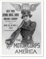 New York Spring horse show Durlands Academy. New York April 29 30 May 1 1919 for the benefit of the Motor-corps of America. Howard Chandler Christy, Historic Reproduction