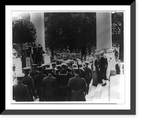 Casket of Warren Harding followed by members of the armed services, Historic Reproduction