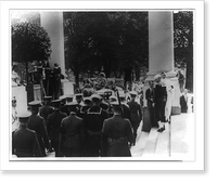 Casket of Warren Harding followed by members of the armed services, Historic Reproduction