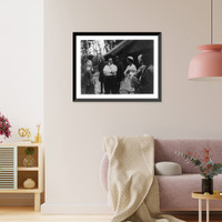 Historic Framed Print, [G&ouml;ring with Crown Prince Gustaf Adolf of Sweden and Princess Sybilla at Carinhall. Aug. 17, 1936],  17-7/8" x 21-7/8"