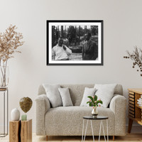 Historic Framed Print, [G&ouml;ring with Crown Prince Gustaf Adolf of Sweden at Carinhall. Aug. 17, 1936],  17-7/8" x 21-7/8"