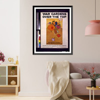 War gardens over the top. The seeds of victory insure the fruits of peace. Maginel Wright Enright, Vintage Poster