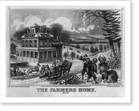 Historic Framed Print, The farmers home, winter,  17-7/8" x 21-7/8"