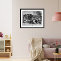Historic Framed Print, The farmers home, winter,  17-7/8" x 21-7/8"
