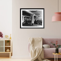 Historic Framed Print, Separating yolks from whites and packing at an egg plant, Shanghai, China,  17-7/8" x 21-7/8"