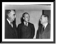 Left to right: Secretary Frederic Moore Vinson, Secretary Robert Porter Patterson, and Secretary Ickes, Historic Reproduction