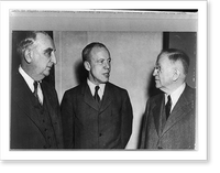 Left to right: Secretary Frederic Moore Vinson, Secretary Robert Porter Patterson, and Secretary Ickes, Historic Reproduction