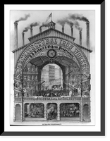 Historic Framed Print, Architectural Iron Works. D.D. Badger & others, proprietors.lith. of Sarony, Major & Knapp.,  17-7/8" x 21-7/8"