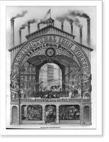 Historic Framed Print, Architectural Iron Works. D.D. Badger & others, proprietors.lith. of Sarony, Major & Knapp.,  17-7/8" x 21-7/8"