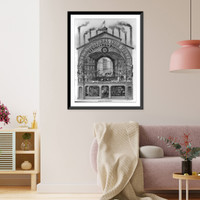 Historic Framed Print, Architectural Iron Works. D.D. Badger & others, proprietors.lith. of Sarony, Major & Knapp.,  17-7/8" x 21-7/8"