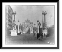 Triumphal arch celebrating victory of U.S. navy in the Spanish American War, Antique Print