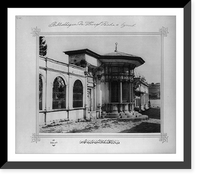 The fountain and Husrev Pasa Library at the Bostan port.Lieutenant Colonel of the General Staff, Ali Riza Bey, Historic Print