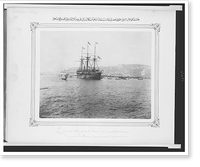 Warship Kaiser on which Kaiser Wilhelm II of Germany came to Istanbul.Abdullah Fr&egrave;res. - 2, Antique Print