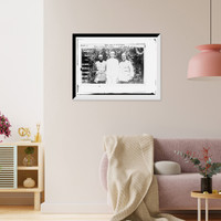 Historic Framed Print, Brig. Gen. E.Z. Steever, Gen. V. Huerta, Gen. Joaquin Tellez,  17-7/8" x 21-7/8"