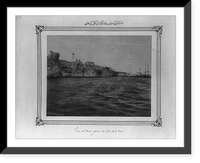Historic Framed Print, [View of Istanbul walls from the sea].Abdullah Fr&egrave;res.,  17-7/8" x 21-7/8"