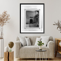 Historic Framed Print, [One of the courtyards in the Imperial Topkapi Sarayi (palace)].Abdullah Fr&egrave;res. - 5,  17-7/8" x 21-7/8"