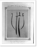 The swords of Sultan Mehmed (II), Sultan Selim (I), Bayezid (II), and Constantine kept in the Imperial Treasury.Abdullah Fr&egrave;res, Vintage Print
