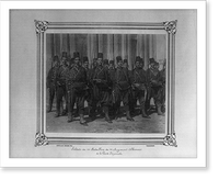 Historic Framed Print, [Soldiers of the First Battalion of the First Albanian Regiment of the Imperial Guard].Abdullah Fr&egrave;res, Phot., Constantinople.,  17-7/8" x 21-7/8"